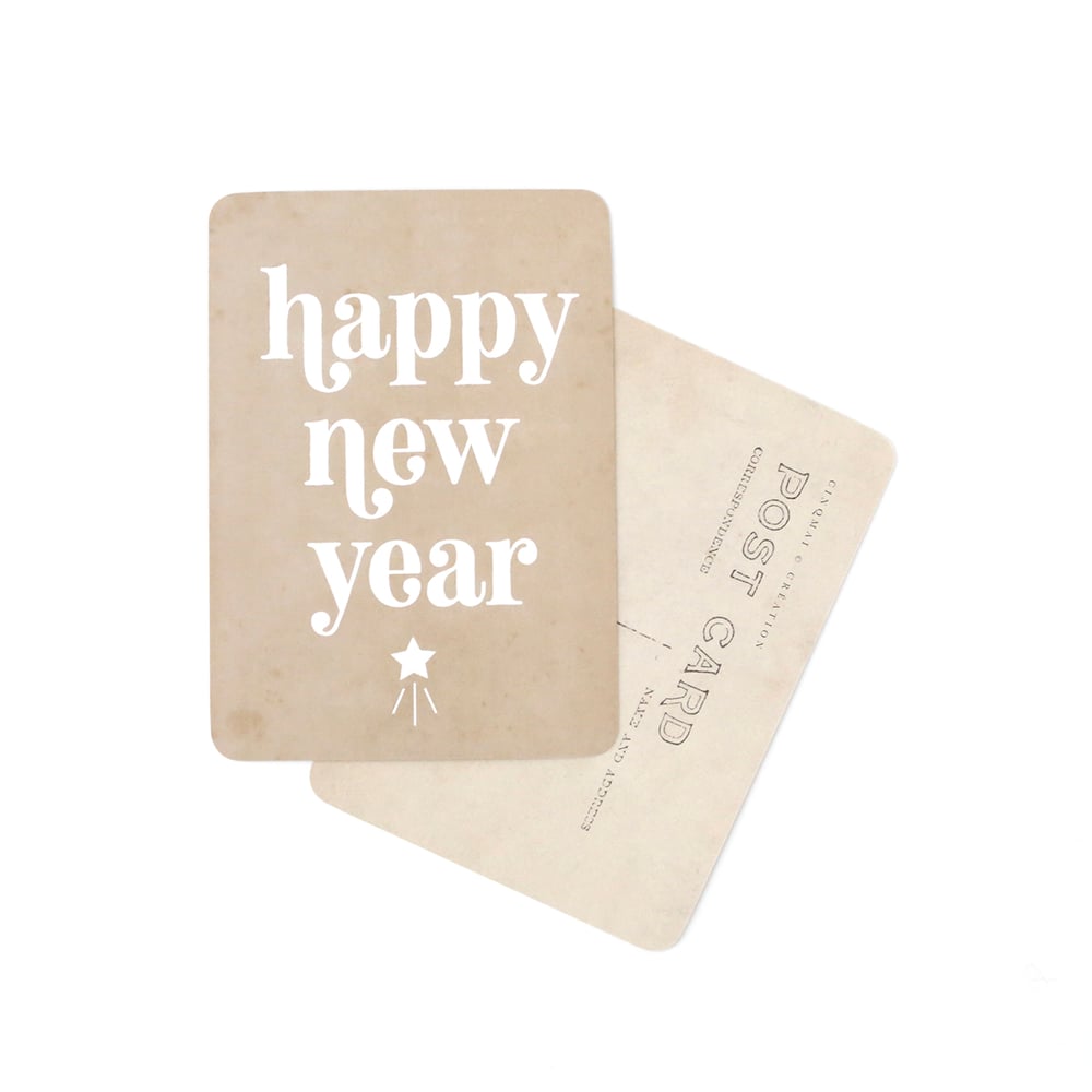 Image of Carte Postale HAPPY NEW YEAR / ADAM / ETOILE