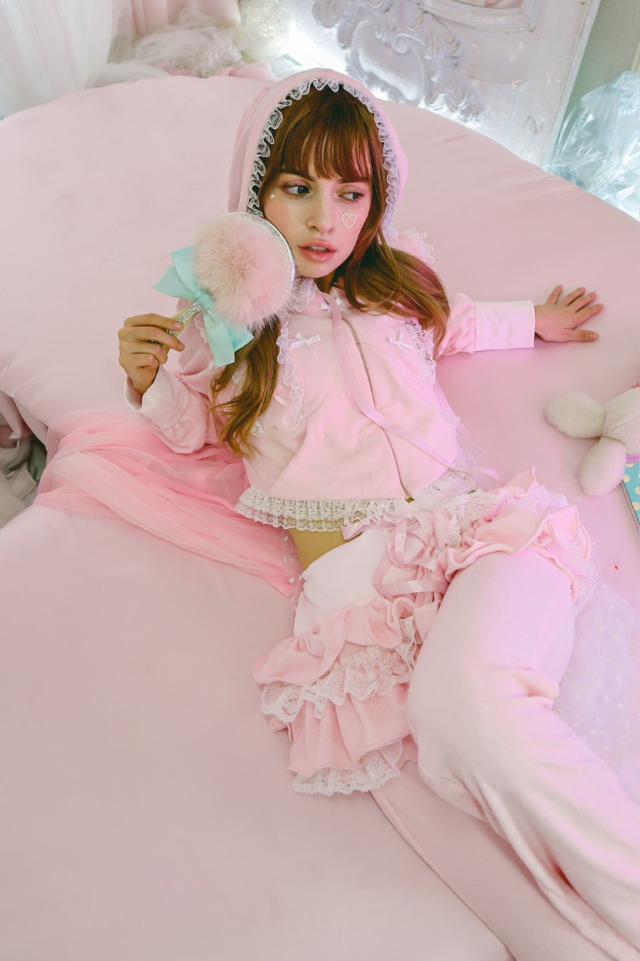 Image of Dreamy Doll Velour Tracksuit Set