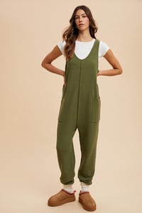 Image 1 of TEXTURED SWEATER JUMPSUIT