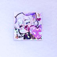 Image 3 of Heart Emote Stickers (Clear/Holo)