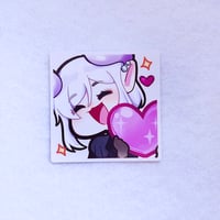 Image 2 of Heart Emote Stickers (Clear/Holo)