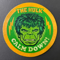 Image 1 of "CALM DOWN!" Cowhide Leather Patch