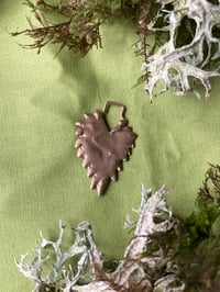 Image 2 of Bronze Nettle Heart Pendant 