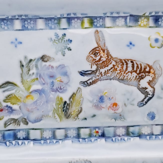 Rabbit Squirrel Porcelain Tray