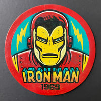 Image 1 of "IRON MAN!" Cowhide Leather Patch