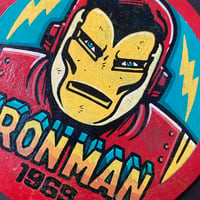 Image 4 of "IRON MAN!" Cowhide Leather Patch