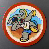Image 1 of "ELEPHANT!" Cowhide Leather Patch