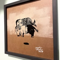 Image 2 of cosy taurus, framed