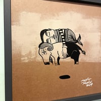 Image 3 of cosy taurus, framed