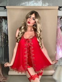 Image 4 of Babydoll with lace edge
