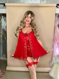 Image 9 of Babydoll with lace edge