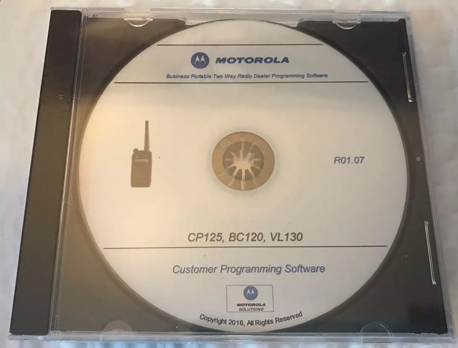 Image of Motorola CP125 BC120 VL130 Radio R01.07 Programming CPS