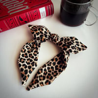 Flannel Leopard Headband