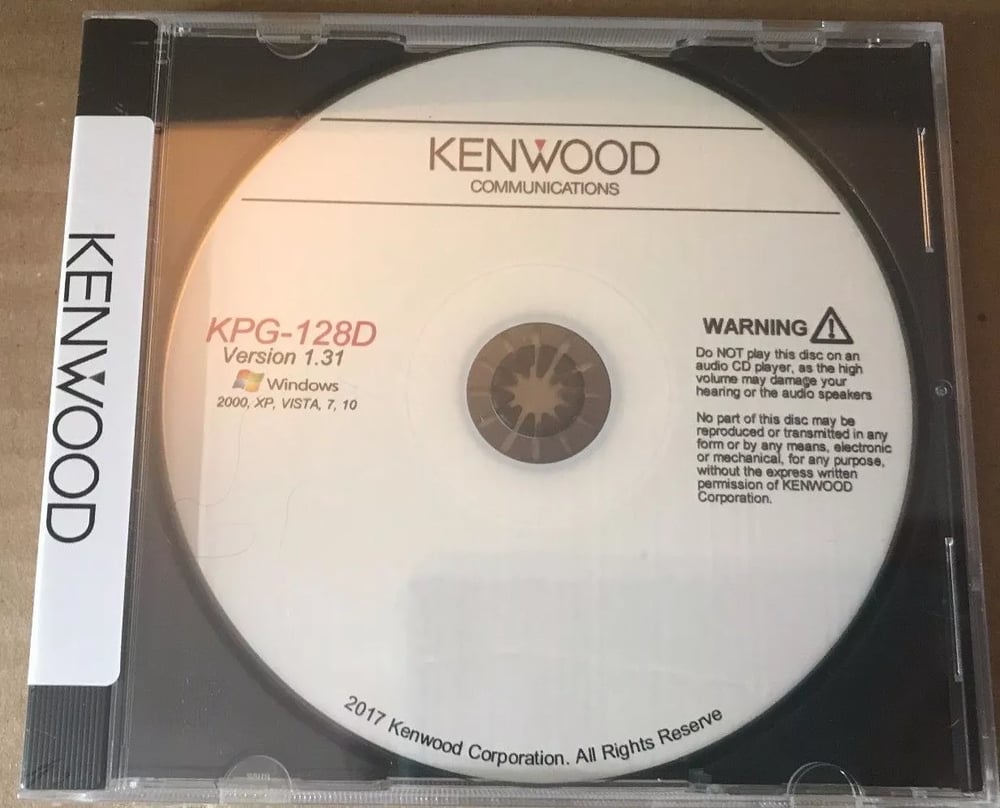 Image of Kenwood KPG-128D Version 1.31 TK-2360 TK-3360 Programming Software For Windows