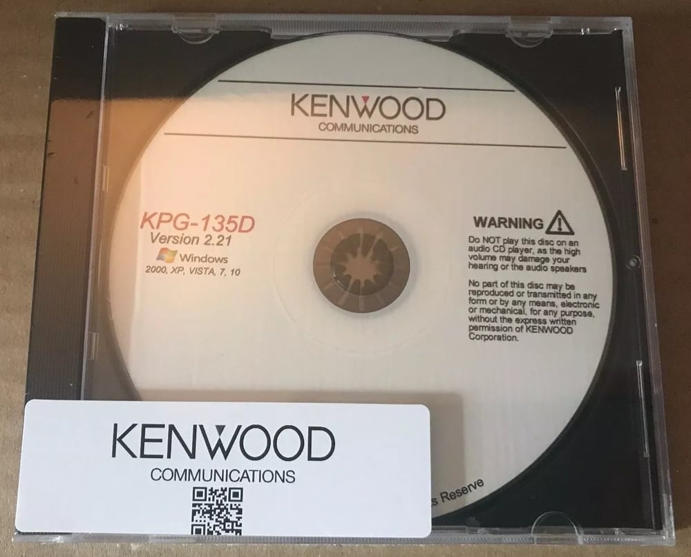 Image of Kenwood KPG-135D Version 2.21 TK-7360 TK-8360 Programming Software For Windows