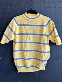 Image 1 of Yellow stripped sweater tee 