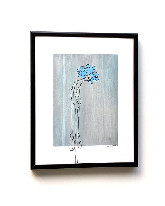 Image of invisible portrait - blue blue
