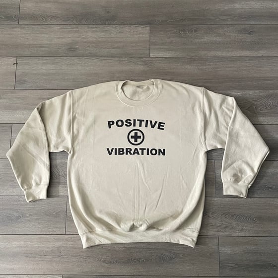 Image of Positive Vibration Logo Sand Brown Crewneck