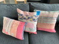 Image 1 of Coussin en Kantha 