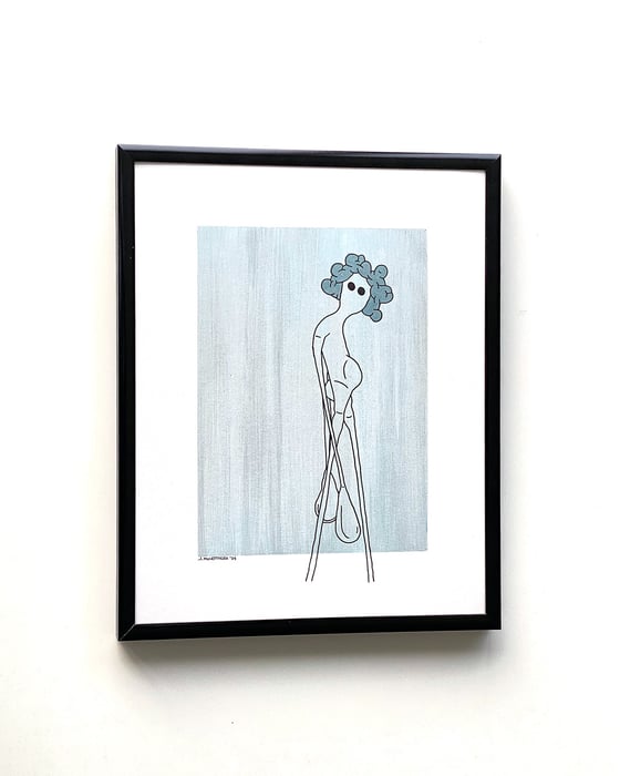 Image of invisible portrait - metallic blue