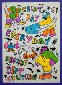 Image 1 of ''Destroy Diet Culture" Risograph Print