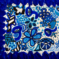 Image 1 of Original Painting: Blue Eyed Birthday Cake