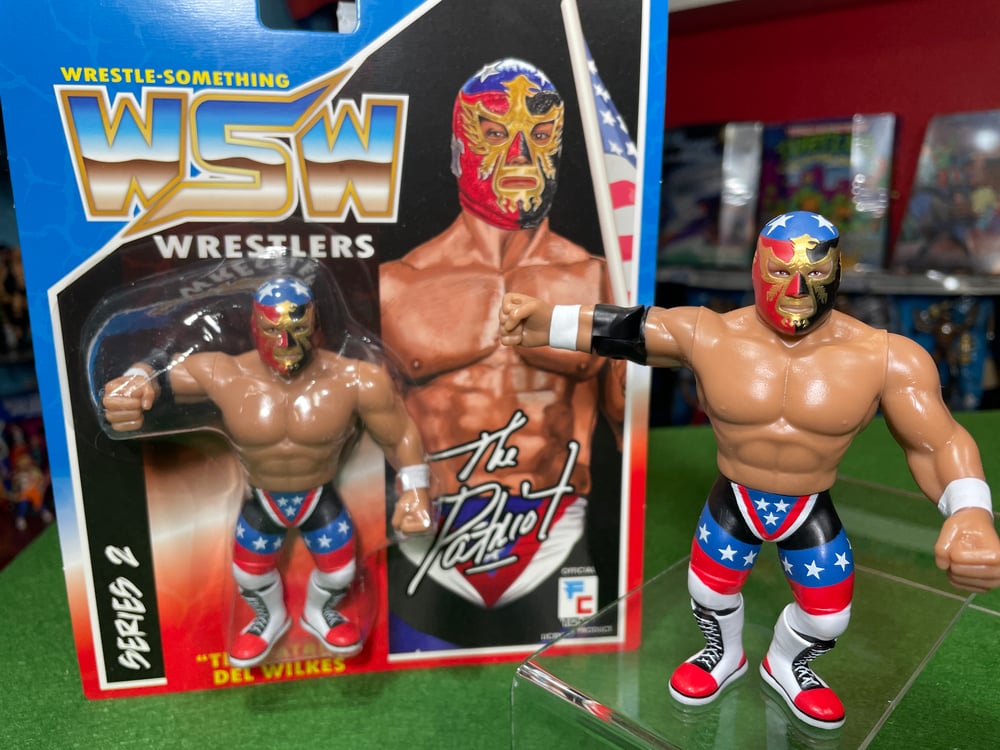 **IN STOCK** DEL WILKES THE PATRIOT RETRO WRESTLE-SOMETHING WRESTLERS SERIES 2 FIGURE