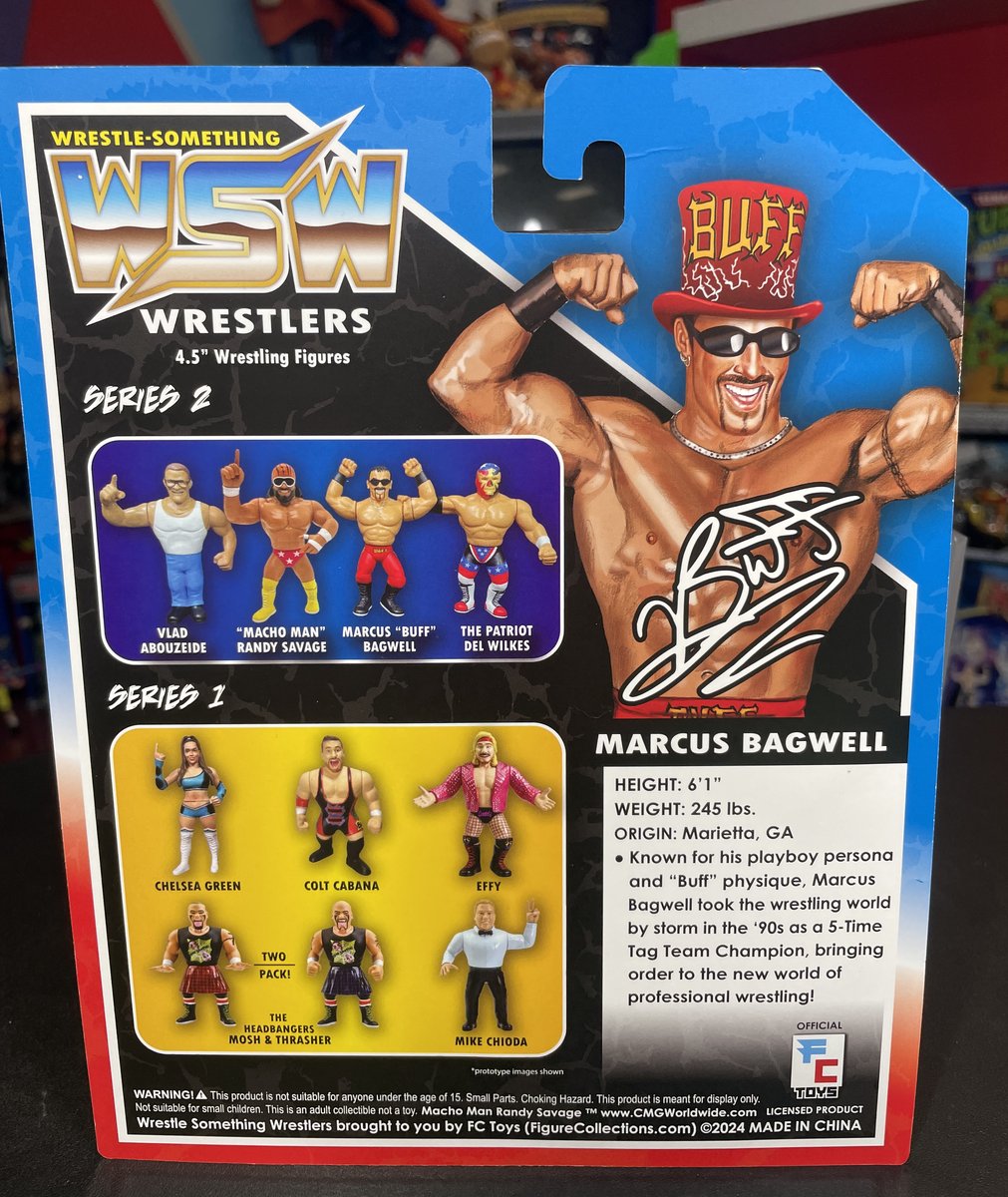 IN STOCK** BUFF BAGWELL RETRO WRESTLE-SOMETHING WRESTLERS