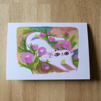 Image 1 of Winecup Cat Greeting Card