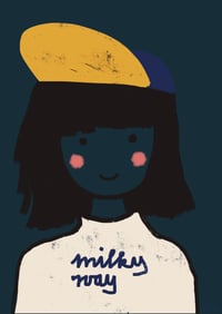 Image 5 of Poster - milkyway, Girl / Dunkelblau