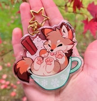 Image 1 of Coyote Cocoa (Double-Sided 3" Keychain)