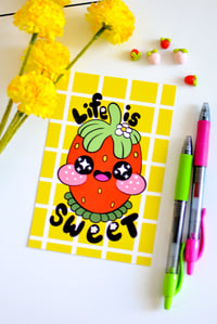 Image 1 of Life is Sweet Beastie Postcard