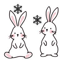 Image 2 of Snow Bunny Temporary Tattoos 