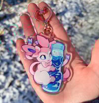 Image 2 of Sylveon Soda Pop (Double-sided 3" Keychain)
