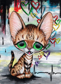 Savannah Cat Art Print 