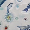 Joyful Dolphin Porcelain Plate 