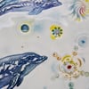 Joyful Dolphin Porcelain Plate 