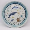 Joyful Dolphin Porcelain Plate 