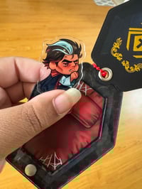 Image 5 of 🦇 DO NOT DISTURB 4in 2pc Magnetic Shaker Vampire Miguel Casket Keychain