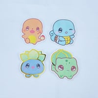 Image 1 of pokemon starter pack of 4 stickers