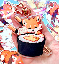 Image 1 of Sushi Shiba Inu (Double-sided 3" Keychain)