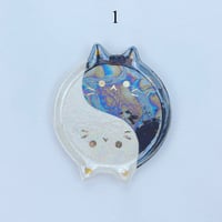 Image 3 of Glow in dark ying and yang cat mini ring dishes (choose your design)