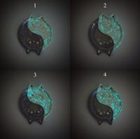 Image 2 of Glow in dark ying and yang cat mini ring dishes (choose your design)