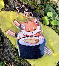 Image 2 of Sushi Shiba Inu (Double-sided 3" Keychain)