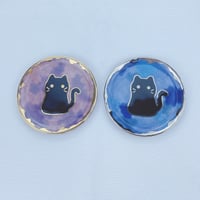 Image 1 of Galaxy Black cat trinket dishes (choose your design)