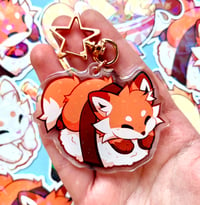 Image 1 of Sushi Fox (Double-sided 2.5" Keychain)