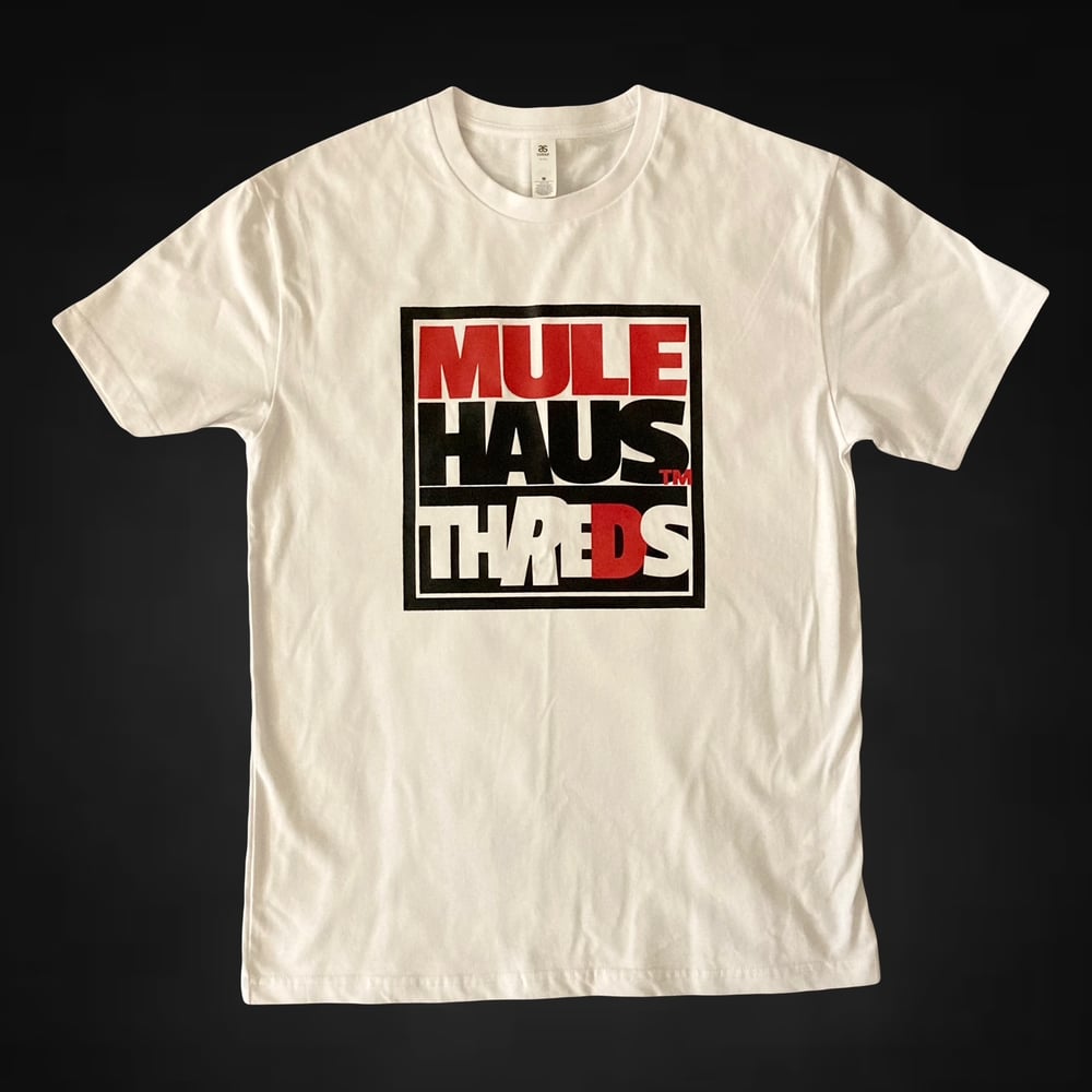 MH0039WH MULE HAUS THREDS TEE WHITE