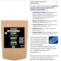 FREE SHIPPING -MITOCHONDRIA CLEANSE STIMULATE ACTIVATE REPAIR RESTORE INCREASE TEA 