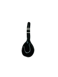 Image 1 of Black and White sugar spoon