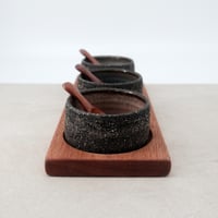 Image 2 of Black Ceramic Large Serving Set